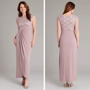 Connected Apparel Lace Bodice Dress 12